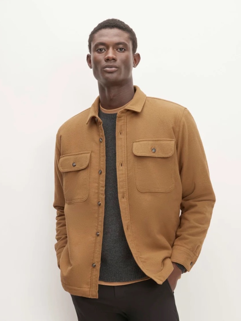 NWT Everlane The Renew Fleece-Lined Heavyweight Overshirt Sz XL
